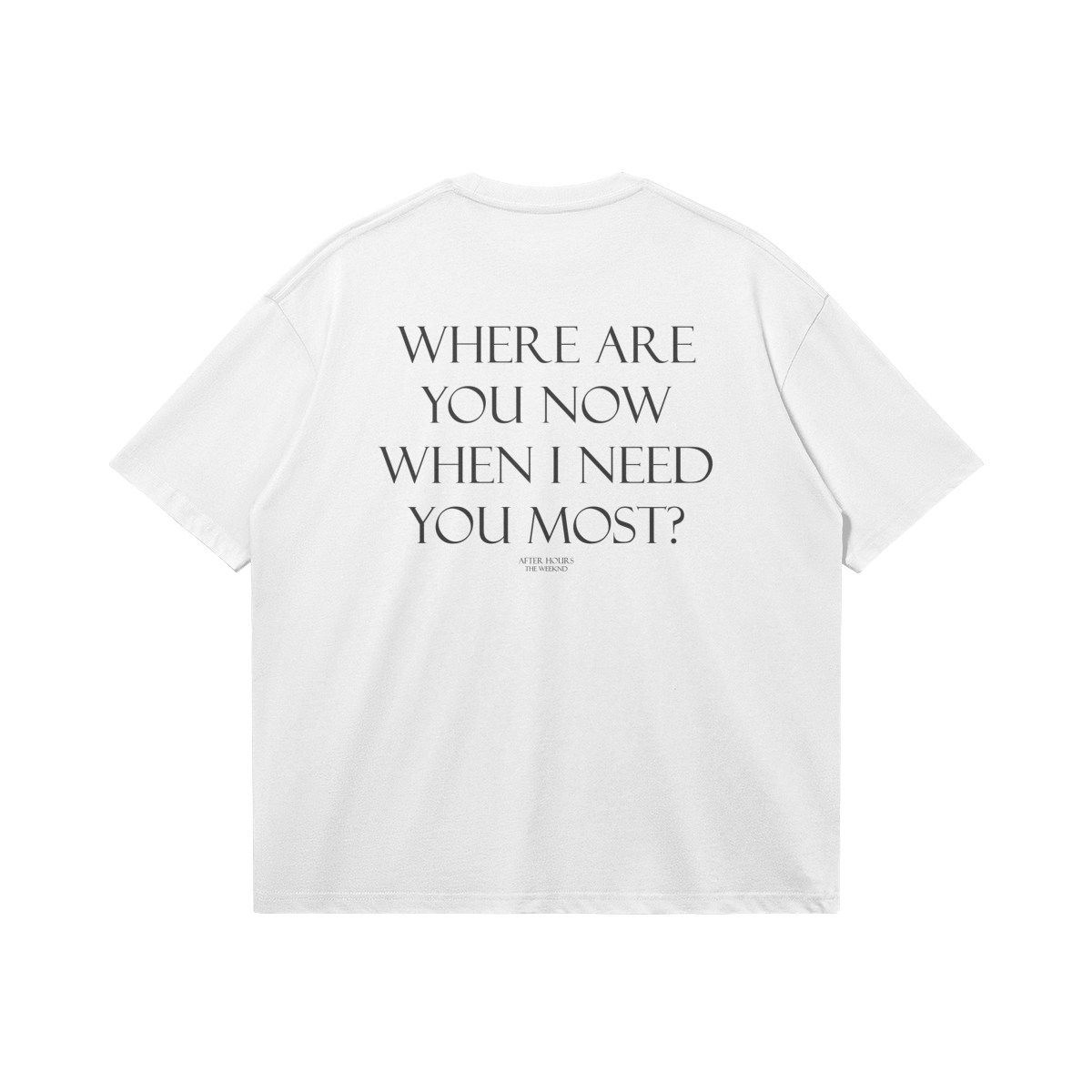The Weeknd "where are you" t-shirt