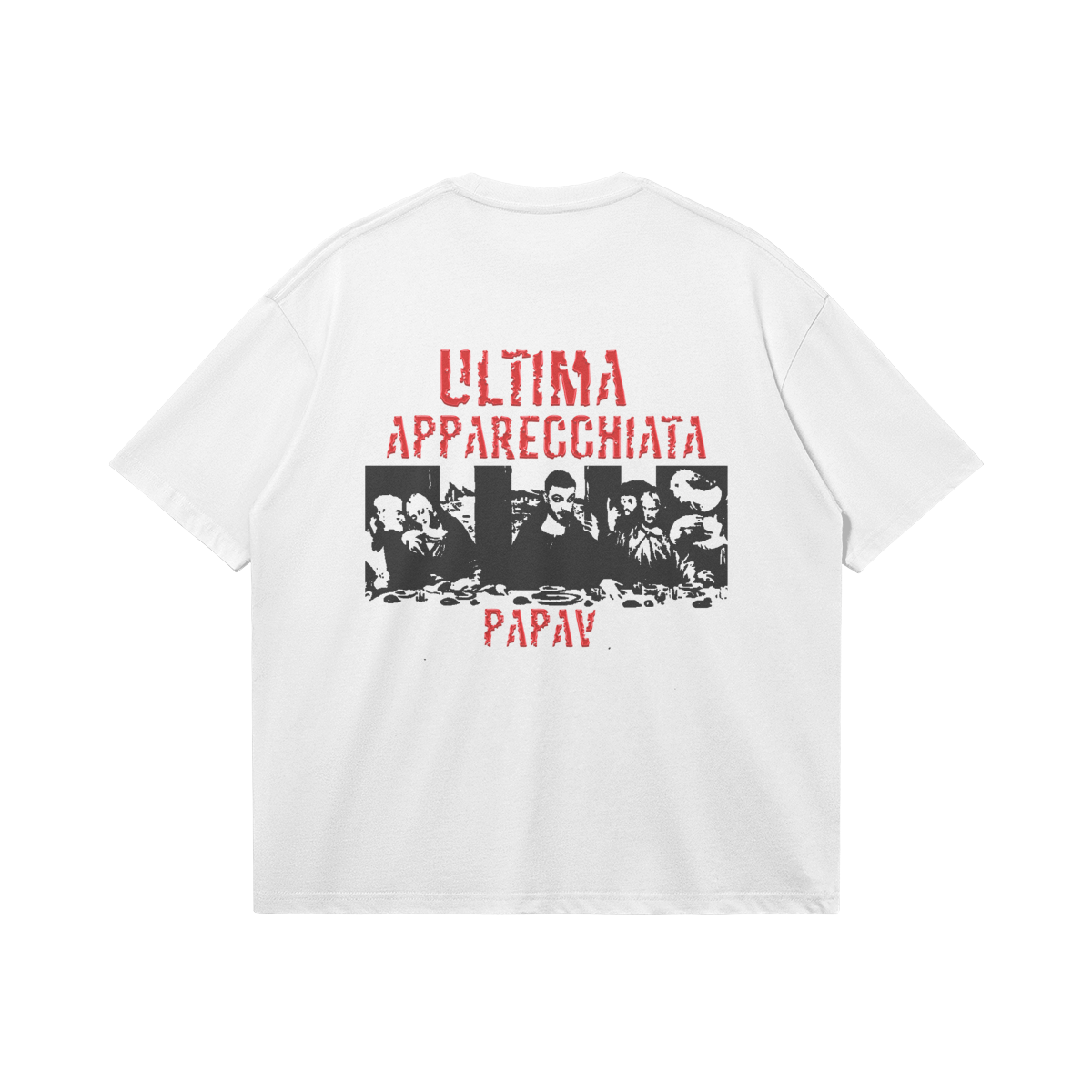 PAPAV "ultima apparecchiata" graphic tee